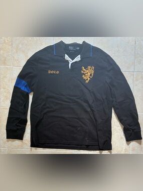 Vintage 90s Ralph Lauren Embroidered Rugby Polo Sz XL